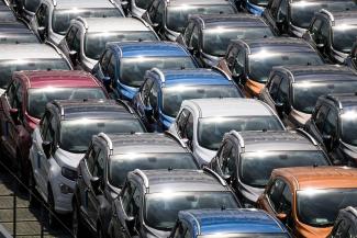 Photo of gleaming new cars